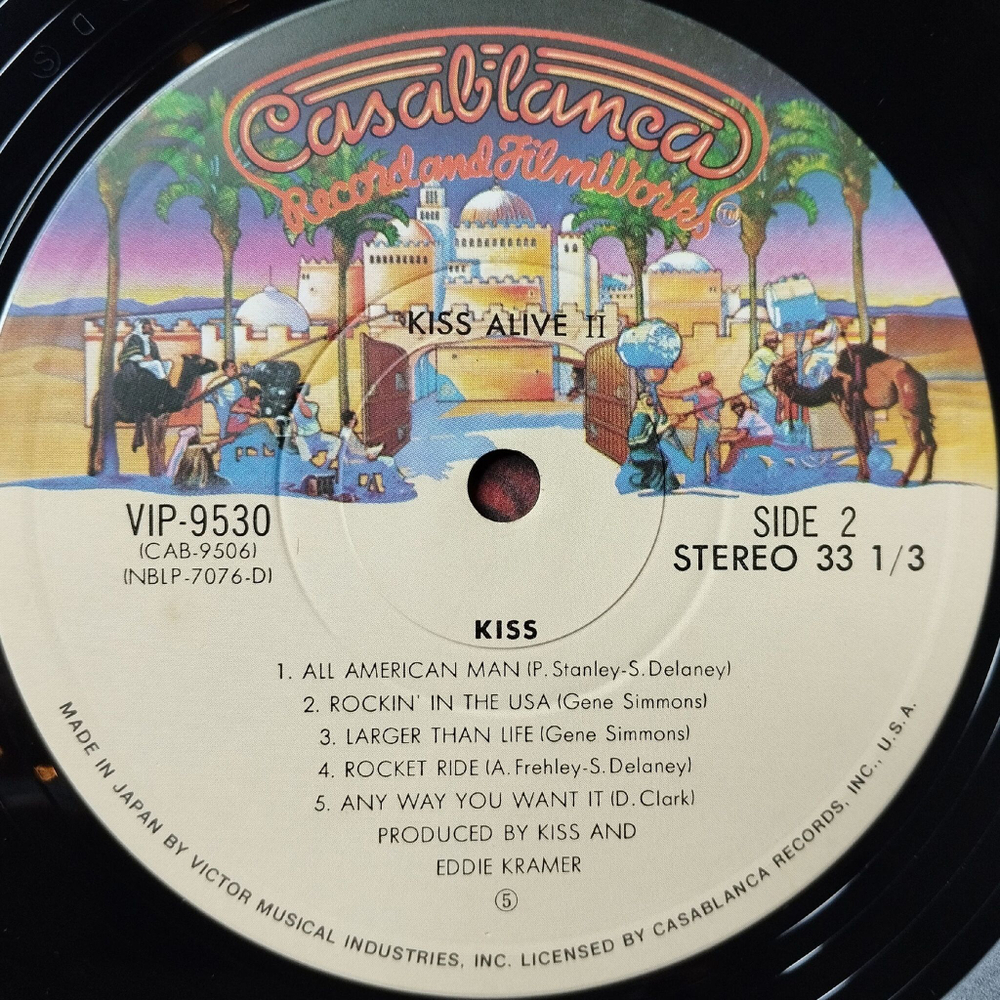 Винтажная виниловая пластинка LP Kiss Alive II (Japan 1977) (No Obi) God Of Thunder