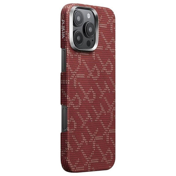 Чехол Pitaka Monogram Tactile Woven Case для iPhone 16 Pro 6.3&quot; PTK-Red/Gold (KI1602PTK)