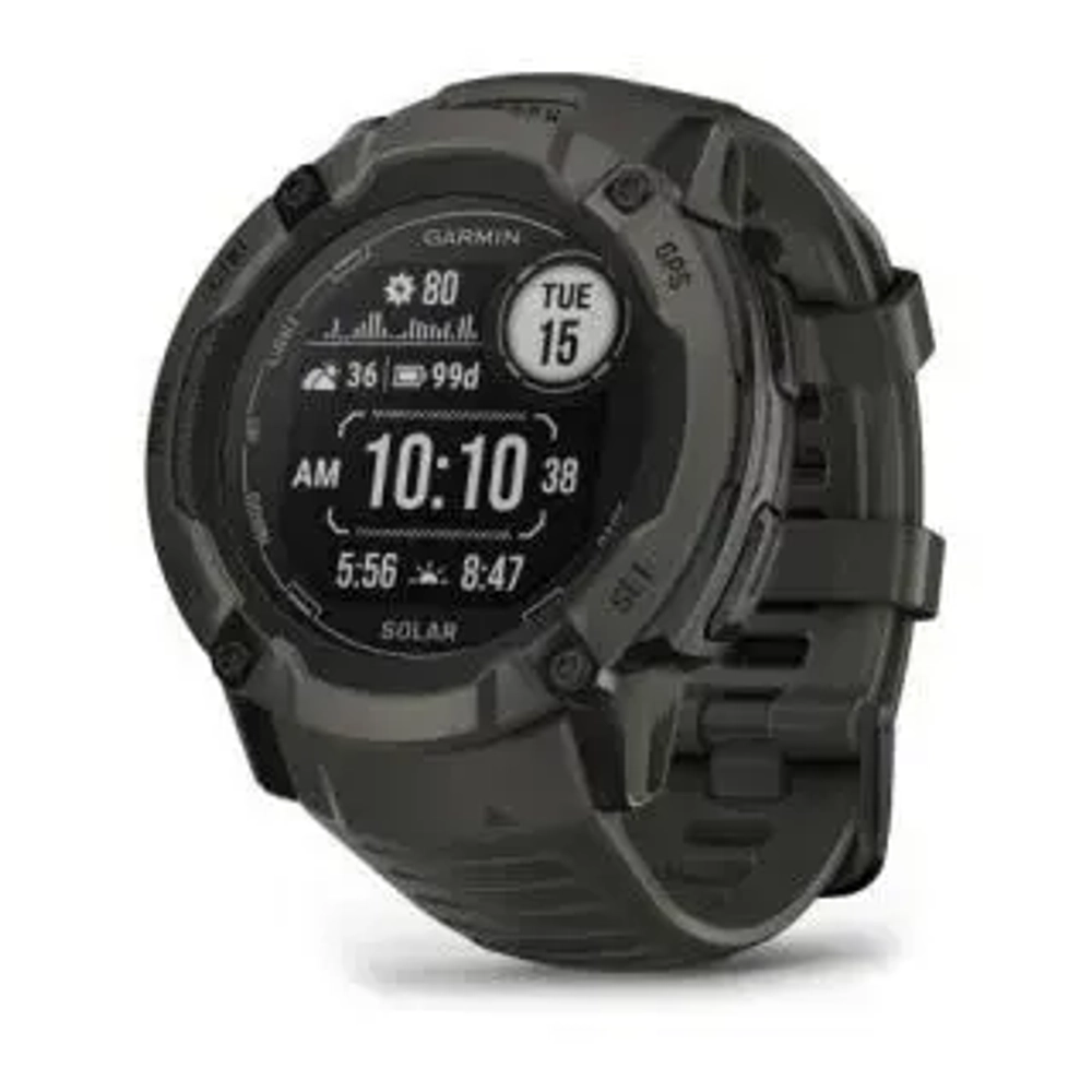 Умные часы Garmin Instinct 2X Solar 50 мм, темно-зеленый (Solar Moss)