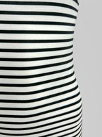 Платье by Gor 23221 удлиненное в полоску на широких лямках