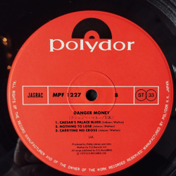 Винтажная виниловая пластинка LP UK Danger Money (Japan 1979) (No Obi) Nothing To Lose