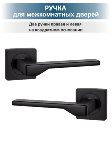 Комплект фурнитуры для межкомнатных дверей чёрный LEVEL