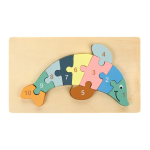 Развивающая игрушка деревянная Пазл-вкладыш по номерам Щука, C-41805