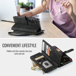 Многофункциональный чехол-кошелек CaseMe 3 in 1 Matte Wallet для Samsung Galaxy S26
