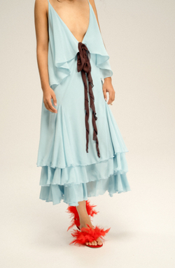 Платье с акцентным бантом