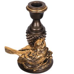 Подсвечник Птичка Терра левый Бронза