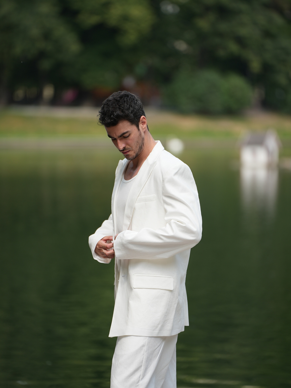 Блейзер льняной | white