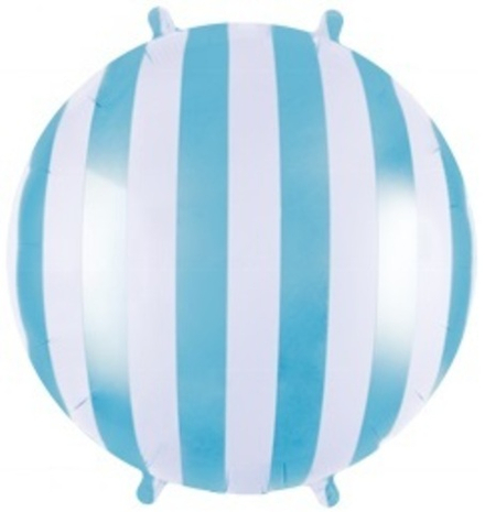 Шар Круг "Белые полосы Голубой" 45 см