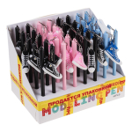 Ручка гелевая "Кеды", 0,5мм, синяя, с игрушкой, 4 вида микс (Комплект 40шт.)