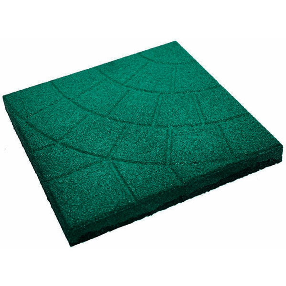 Резиновая плитка «Паутинка» 350х350х30 мм Зеленая