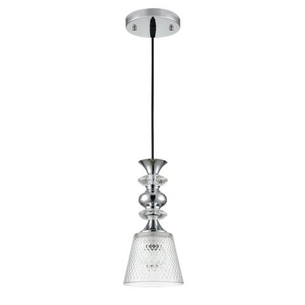 8049/1A SUSPENTIONI LN25 308 хром/прозрачный металл/стекло Подвесной светильник E27 1*60W 220V MANOLA