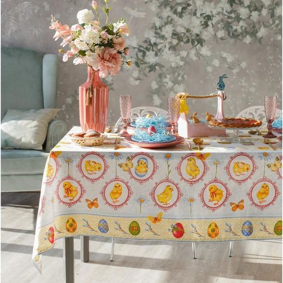 Скатерть "Пасха", 180 * 144 см, 100 % хлопок, рогожка