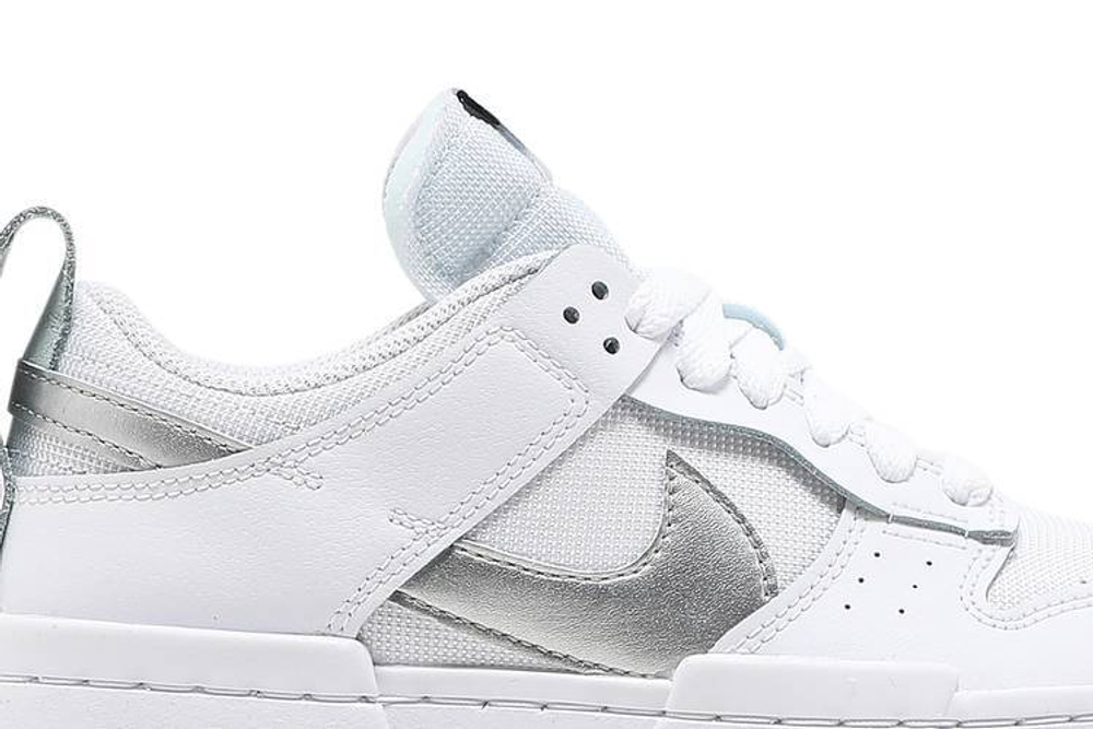 Кроссовки Nike Dunk Low Disrupt "White Silver" (Женская размерная сетка)