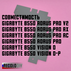 Радиатор VRM GIGABYTE B550 AORUS PRO, AX, AC, V2, VISION D, VISION D-P