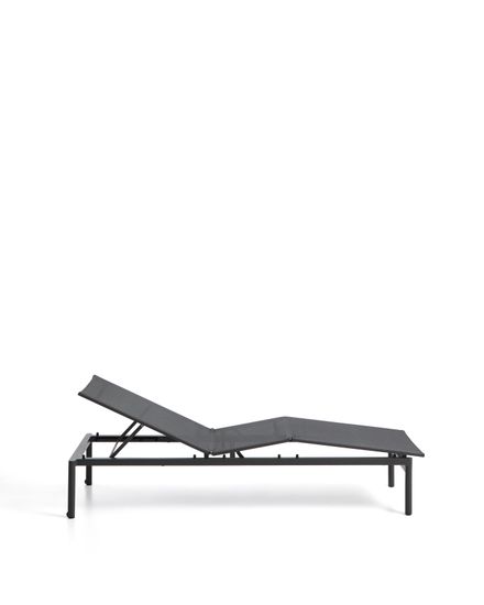 Шезлонг Lesina из алюминия и ткани графитового цвета