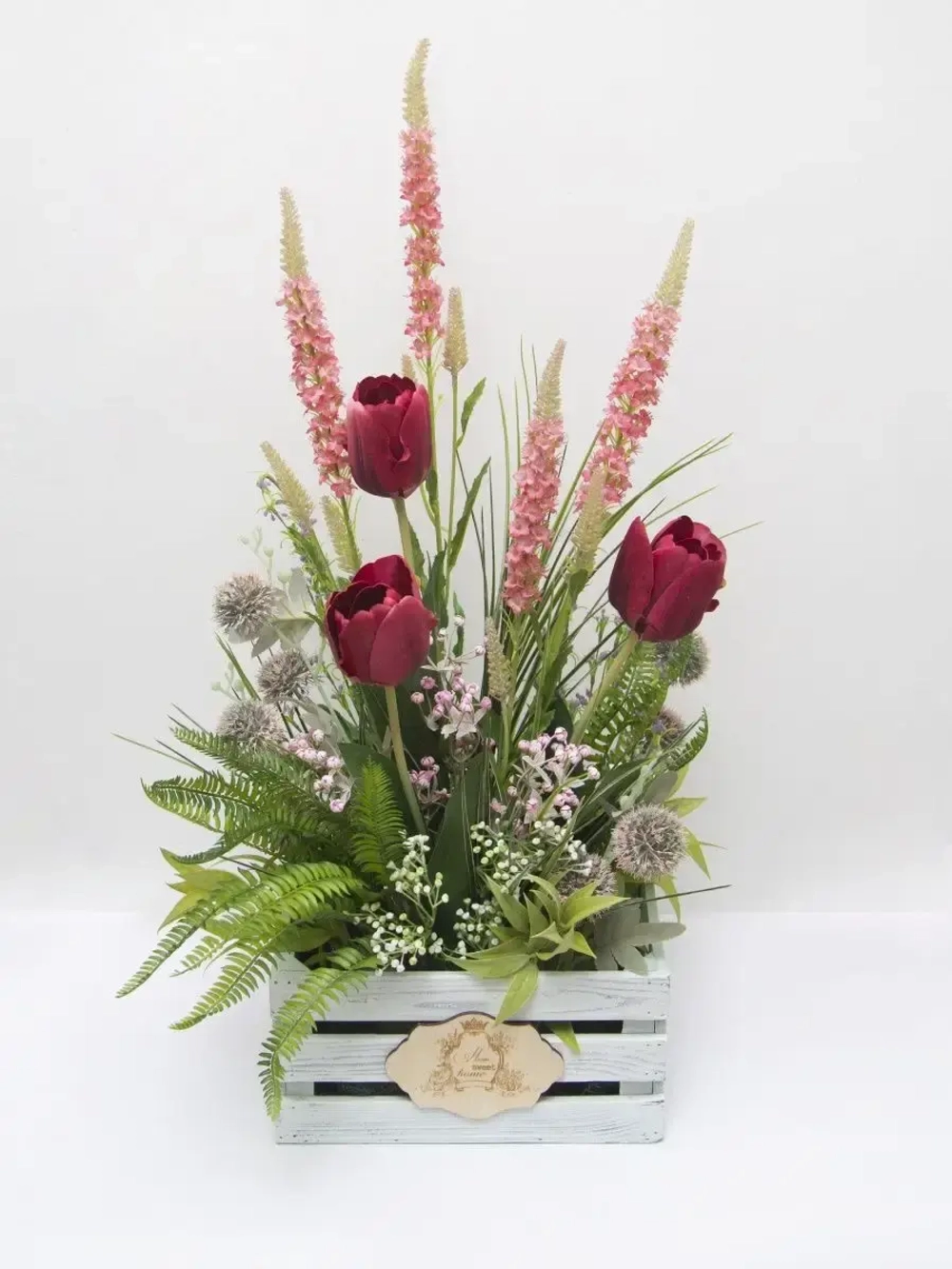 Композиция в ящике "Гортензия"