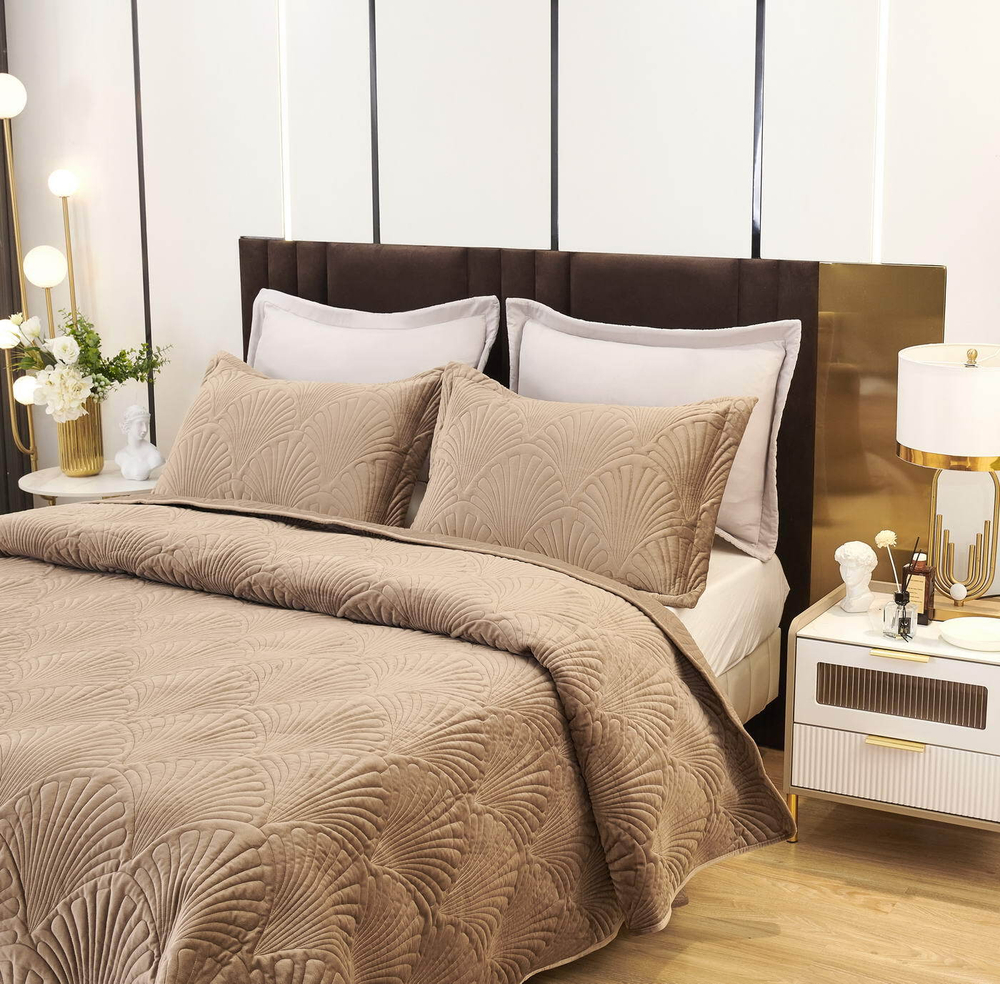 Покрывало 240x260 Sofi De MarkO Ариэль коричневое