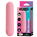 Нежно-розовая перезаряжаемая вибропуля Stefan - 8 см. (Цвет: нежно-розовый)