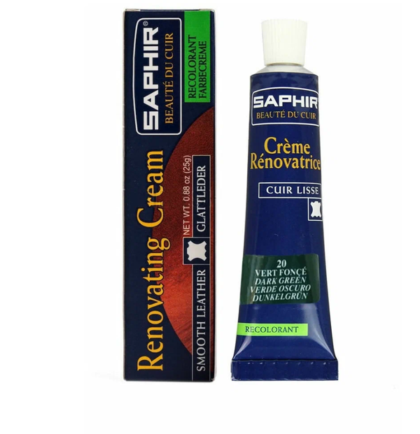 Жидкая кожа Saphir Creme Renovatrice, 25мл, темно-зеленый [020]