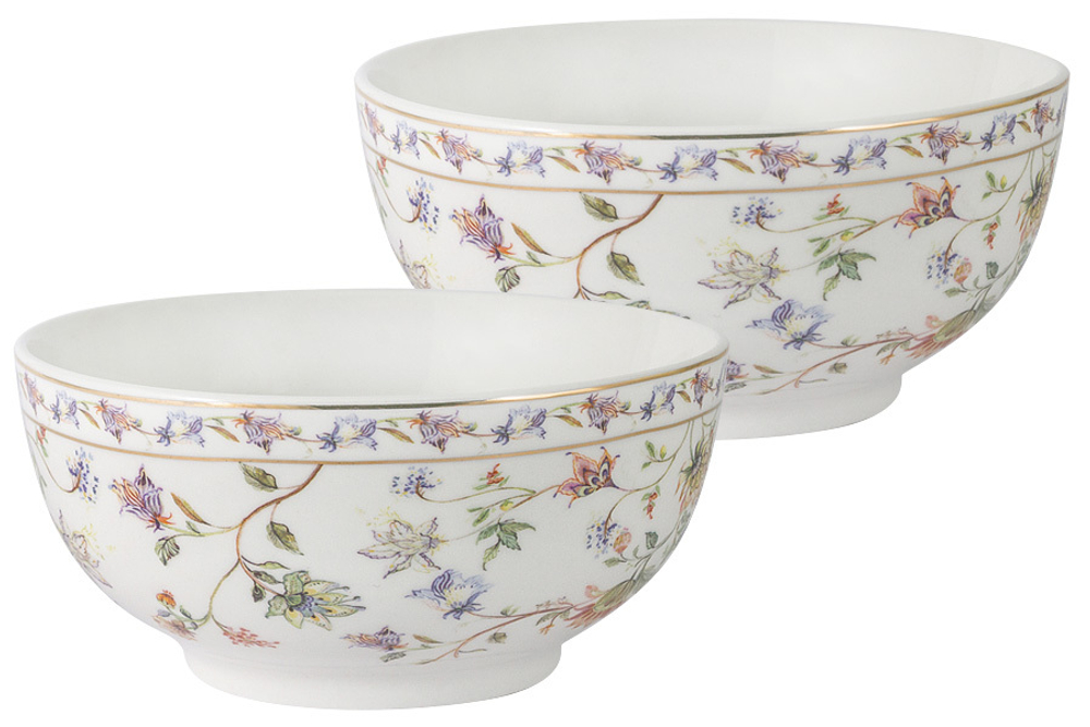 Набор салатников 2шт 15см Anna Lafarg Primavera Флора белый