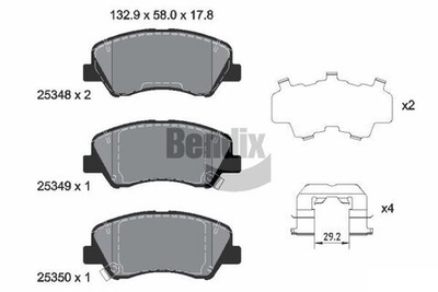 BENDIX Braking - BPD1259-BEN - Brake Pad Set, disc brake