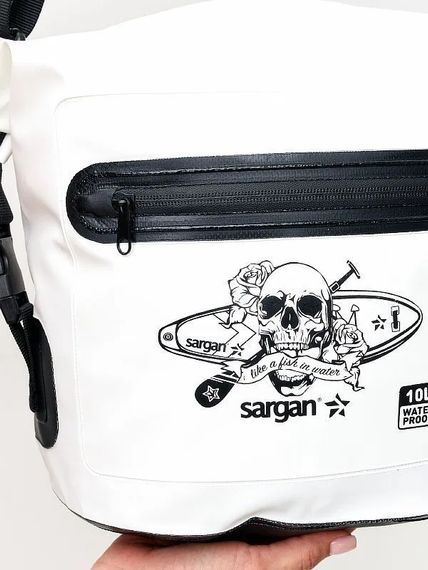 Гермосумка через плечо Sargan Скелетон-САП/Пляжка с доп.карманом 10 л белый