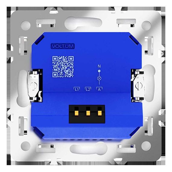 Светорегулятор встраиваемый Voltum S70 поворотно-нажимной 600 Вт, (белый глянцевый) VLS070301