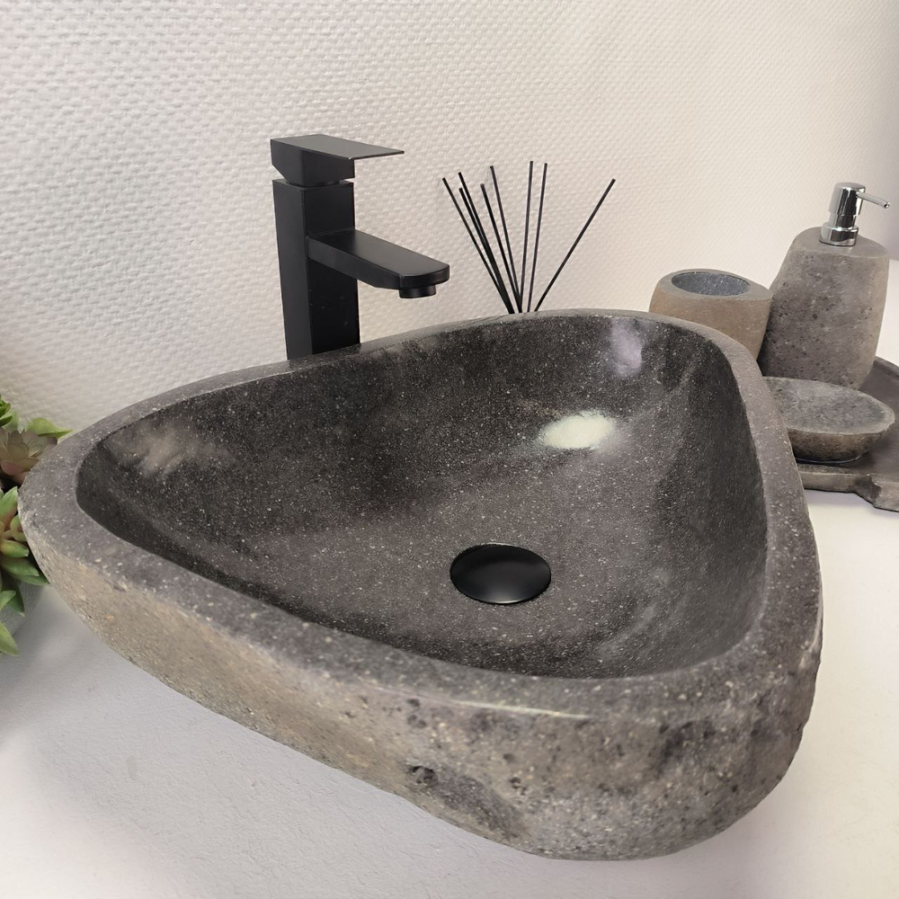Раковина из речного камня RS-62804 (51*41*15) 56