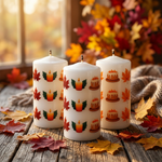 Трансфер переводной - декаль для свечей и гипса осень 014 А5