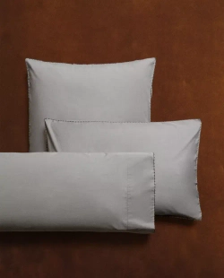 ZARA HOME ДЕТСКАЯ ОДНОТОННАЯ НАВОЛОЧКА С ВЫШИВКОЙ, ЗЕЛЕНЫЙ