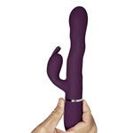 Фиолетовый вибратор-кролик 24,9см с волновыми движениями Pretty Love Waving & Vibrating Rabbit Laursen Dark Purple BW-500089-1