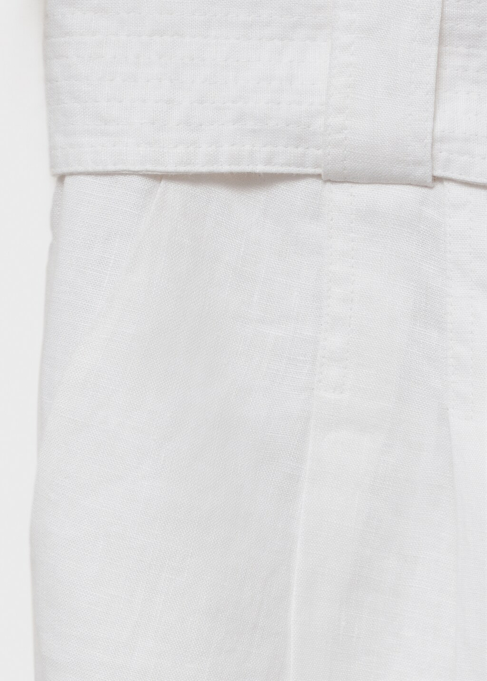 Льняные бермуды с поясом