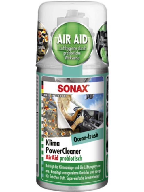 Sonax Очиститель системы кондиционирования для автомобиля с пробиотиком "Океанская свежесть" 0,15л (Дымовая шашка)