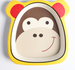 4591214 Тарелка детская из бамбука, цвет и рисунок МИКС