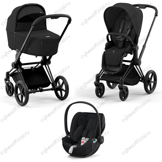 Детская коляска Cybex Priam IV 3 в 1 Sepia Black шасси Matt Black