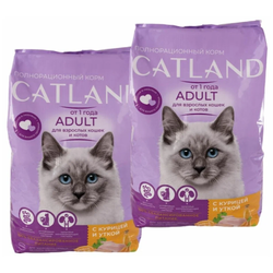 Сухой корм TM Catland для кошек и котов с курицей и уткой 350 гр