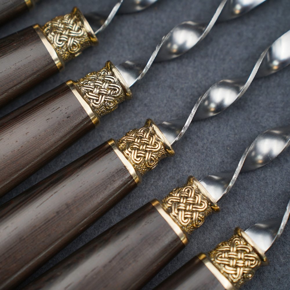 Подарочный набор шампуров "Медведь Prime", рукояти венге