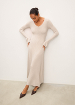 Платье NORA с длинным рукавом, латте