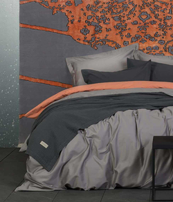 Постельное белье 2 спальное евро макси Decoflux Black Sand