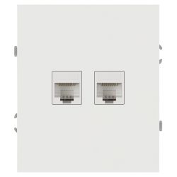 Розетка ЭРА Arktik 16-3108-08 информационная двойная 2XRJ45 белый матовый | Эра Arktik