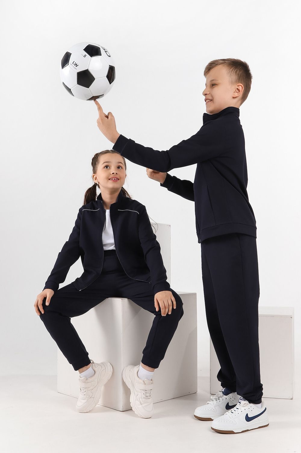 Костюм для девочки Скул-5 Виотекс ТЁМНО-СИНИЙ