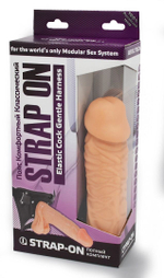 Фаллоимитатор  Конг  на трусиках с плугом - 19 см.