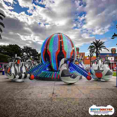 Детская карусель «Танец паука» 8 кабинок, 16 мест, 11×11×4 м