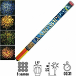 Римская свеча Русский Фейерверк Альтаир Р5800, 8 залпов, фиолетовый 78 см 4.7 см