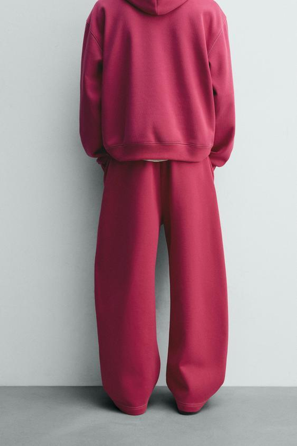 ZARA КОМБИНИРОВАННЫЕ БРЮКИ-ДЖОГГЕРЫ, ЦВЕТ ФУКСИИ