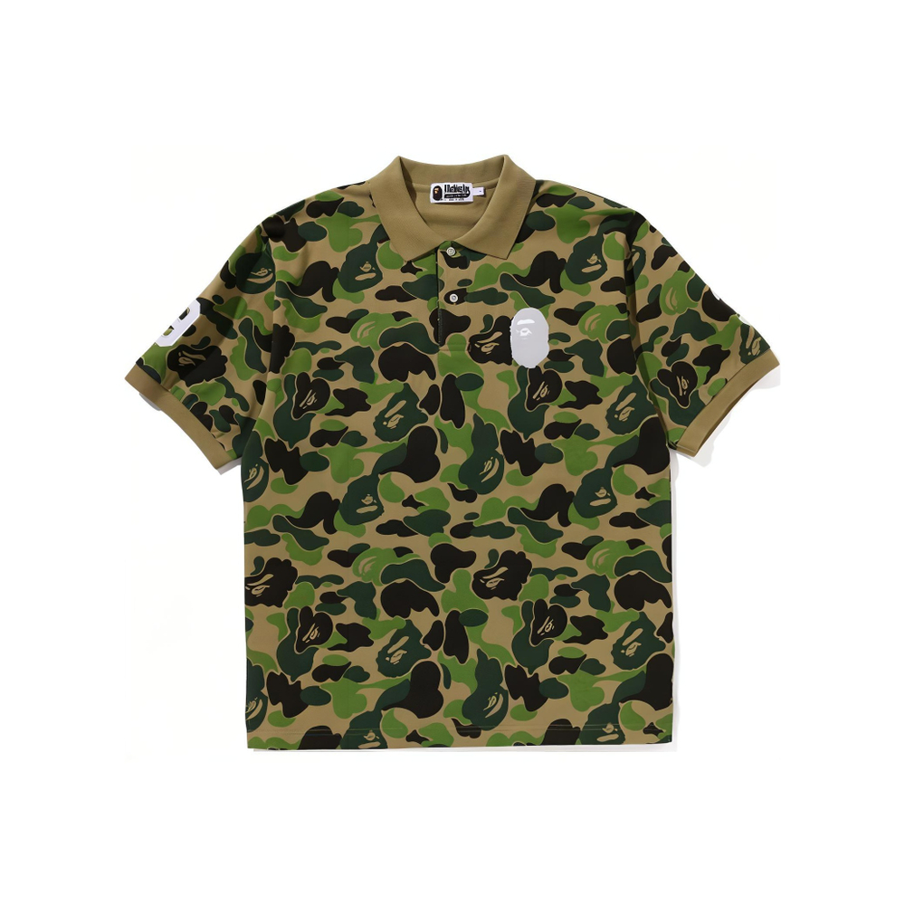 A Bathing Ape Abc Camo Pile Jacquard Relaxed Fit Polo Shirt