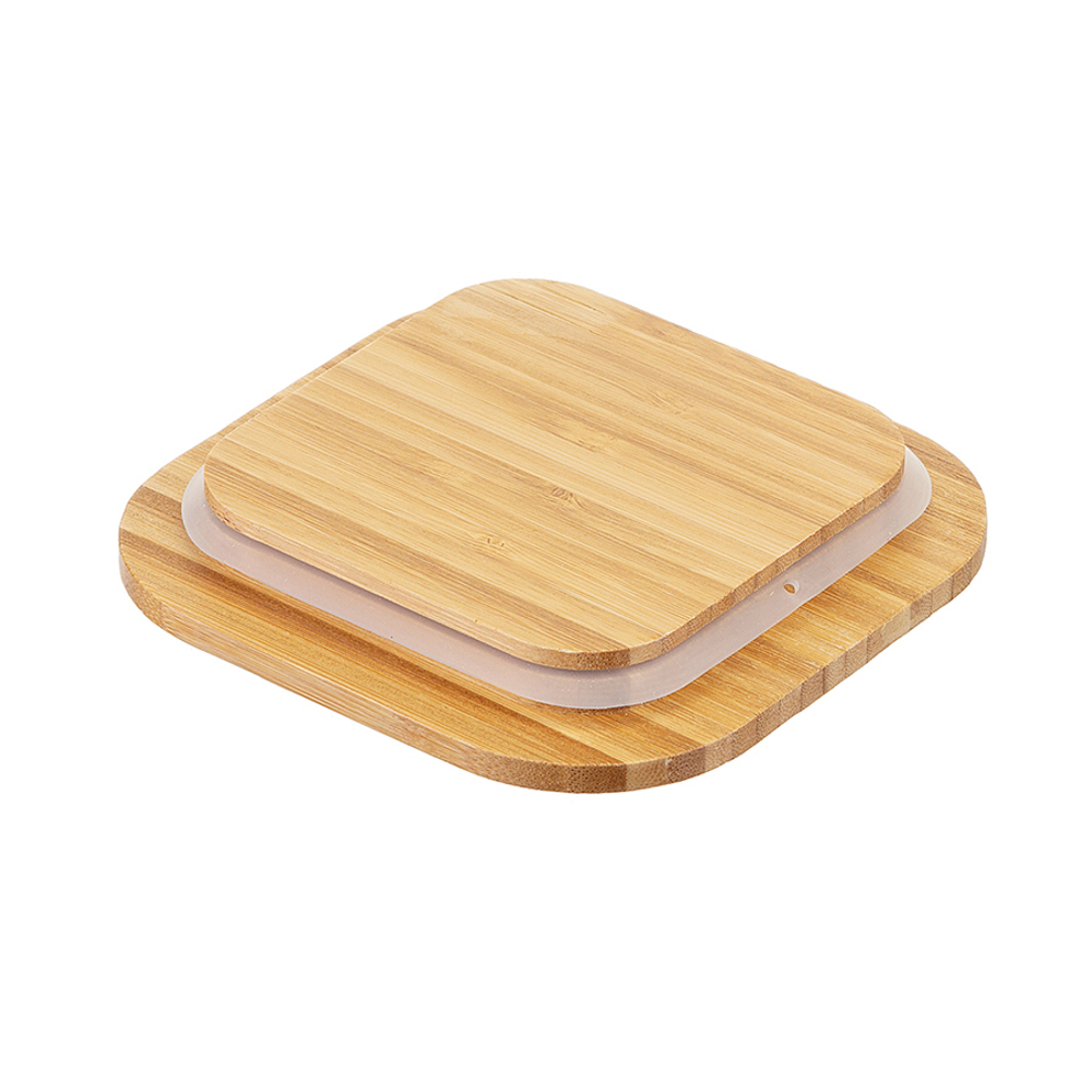 Набор контейнеров для запекания и хранения квадратных с крышками из бамбука, 3 шт.