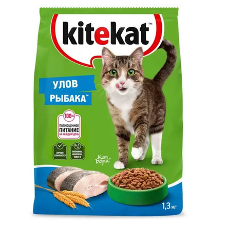 Сухой корм для кошек Kitekat Улов рыбака 1.3 кг