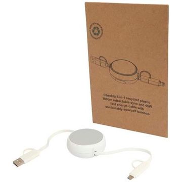 Alasia кабель 5-в-1 из переработанной пластмассы и алюминия длиной 100 см для синхронизации данных и быстрой зарядки мощностью 45 Вт