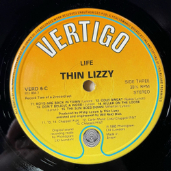 Винтажная виниловая пластинка LP Thin Lizzy Life Live (UK 1983)